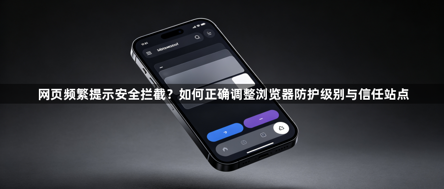网页频繁提示安全拦截?如何正确调整浏览器防护级别与信任站点1