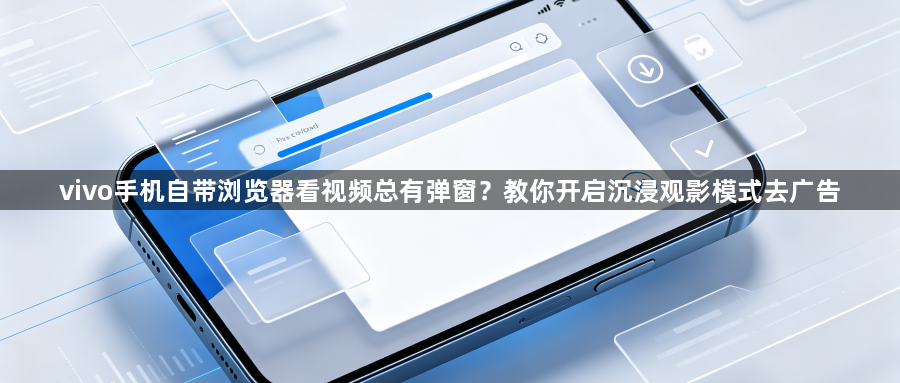 vivo手机自带浏览器看视频总有弹窗?教你开启沉浸观影模式去广告1