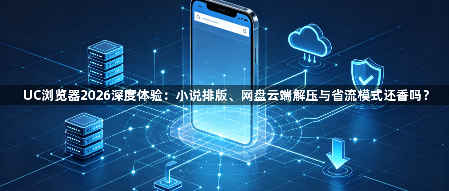 UC浏览器2026深度体验：小说排版、网盘云端解压与省流模式还香吗？1
