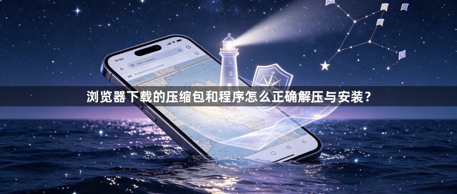 浏览器下载的压缩包和程序怎么正确解压与安装?1