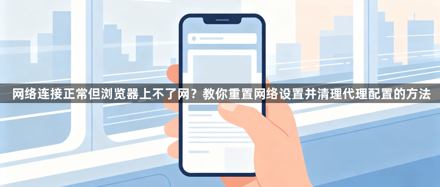 网络连接正常但浏览器上不了网?教你重置网络设置并清理代理配置的方法1