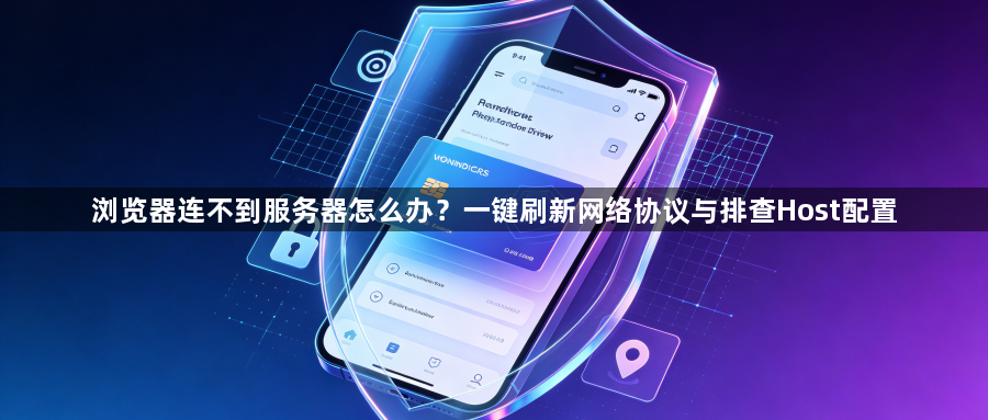 浏览器连不到服务器怎么办?一键刷新网络协议与排查Host配置1