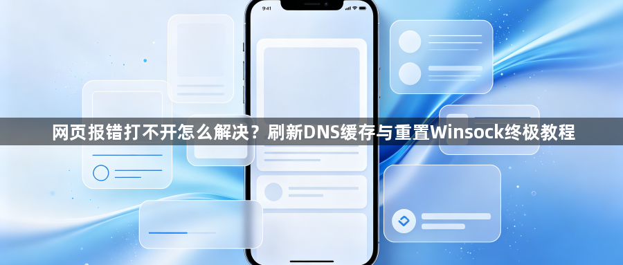 网页报错打不开怎么解决？刷新DNS缓存与重置Winsock终极教程1