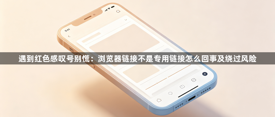 遇到红色感叹号别慌:浏览器链接不是专用链接怎么回事及绕过风险1