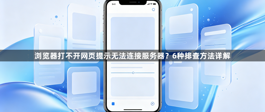 浏览器打不开网页提示无法连接服务器?6种排查方法详解1