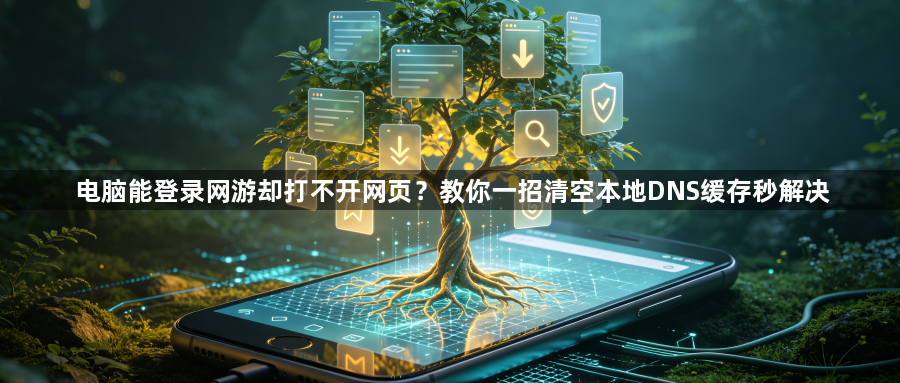 电脑能登录网游却打不开网页?教你一招清空本地DNS缓存秒解决1