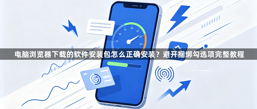 电脑浏览器下载的软件安装包怎么正确安装?避开捆绑勾选项完整教程1