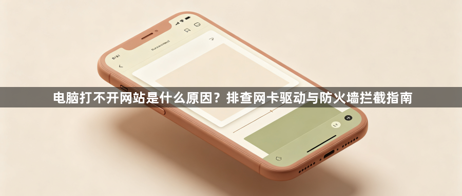 电脑打不开网站是什么原因?排查网卡驱动与防火墙拦截指南1