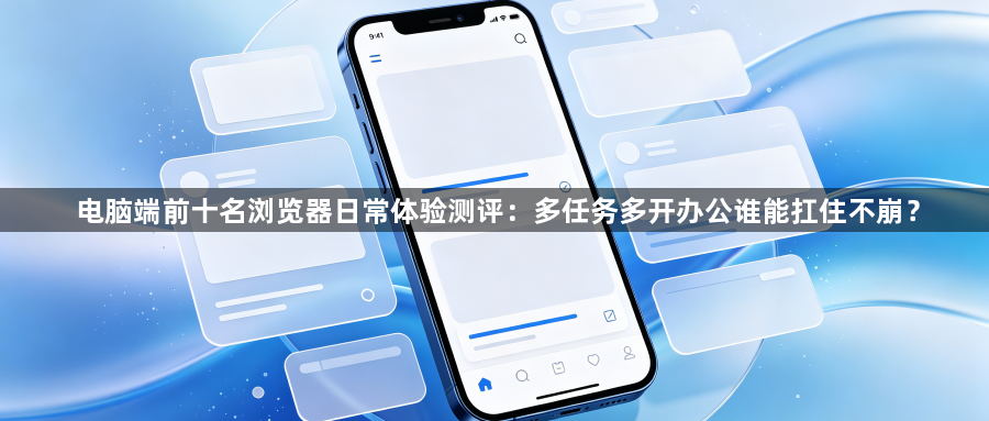 电脑端前十名浏览器日常体验测评:多任务多开办公谁能扛住不崩?1
