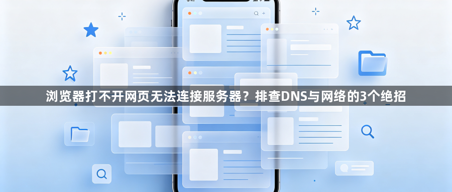 浏览器打不开网页无法连接服务器？排查DNS与网络的3个绝招1