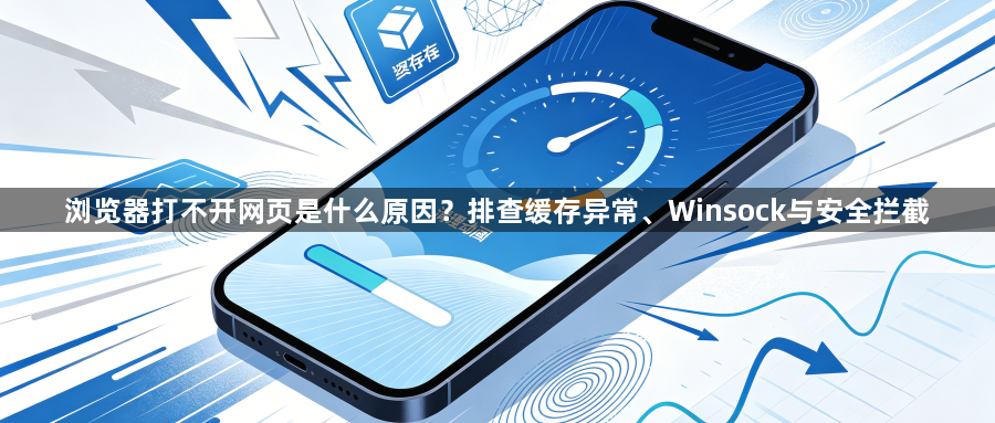 浏览器打不开网页是什么原因?排查缓存异常、Winsock与安全拦截1