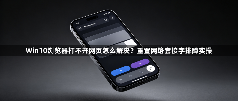 Win10浏览器打不开网页怎么解决？重置网络套接字排障实操1